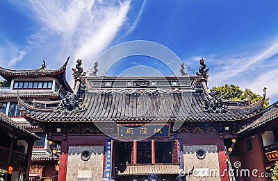 Taoist God Statues City God Temple Yueyuan Shanghai China Stock Photo