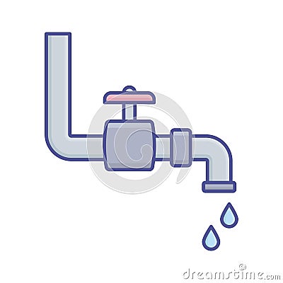 tap bath Vector Icon which can easily modify or edit Vector Illustration