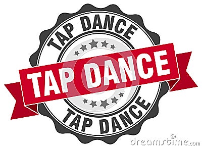 Tap dance stamp Vector Illustration