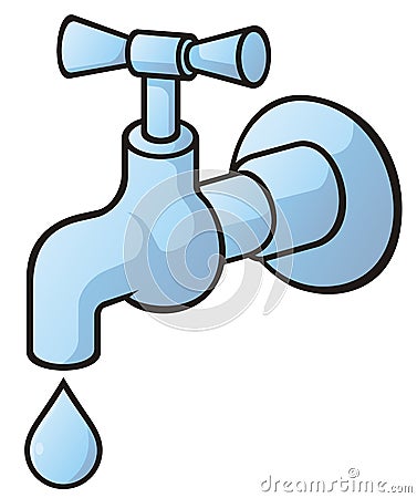 Tap dripping Vector Illustration