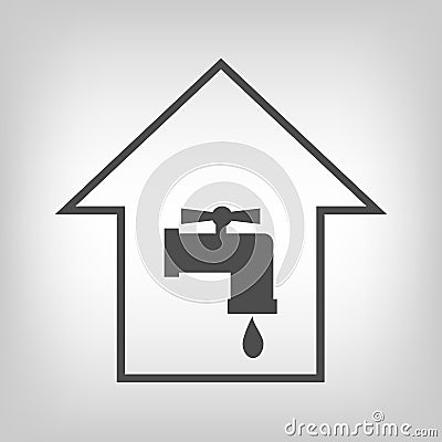 Tap in house sign Vector Illustration