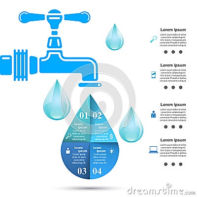 Tap icon. Business Infographics. Vector Illustration