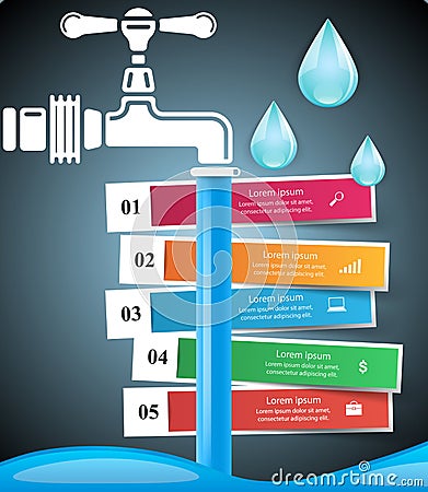 Tap icon. Business Infographics. Vector Illustration