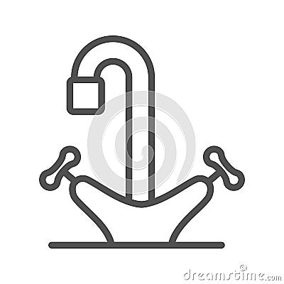 Tap Line Icon Vector Illustration