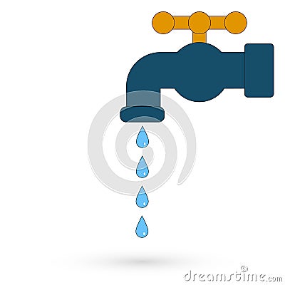 Tap with yellow ventilem. Raster Stock Photo