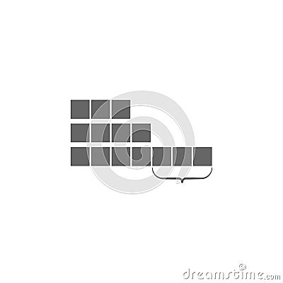 Tape digram icon. Simple glyph vector of charts and diagrams set for UI and UX, website or mobile application Stock Photo