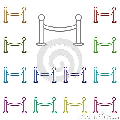 Tape, fance multi color icon. Simple thin line, outline vector of cinema icons for ui and ux, website or mobile application Stock Photo
