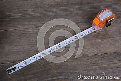 Tape measure, construction estimating tools Stock Photo