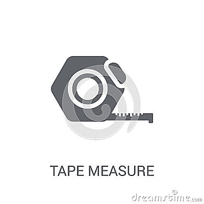 tape measure icon. Trendy tape measure logo concept on white background from General collection Vector Illustration