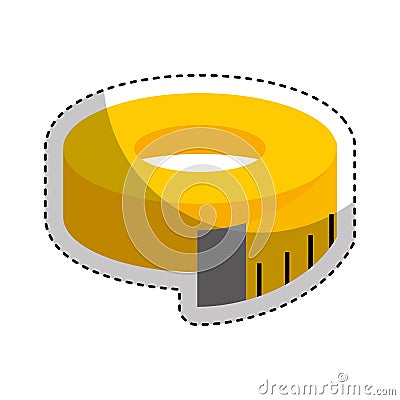 Tape measure isolated icon Vector Illustration