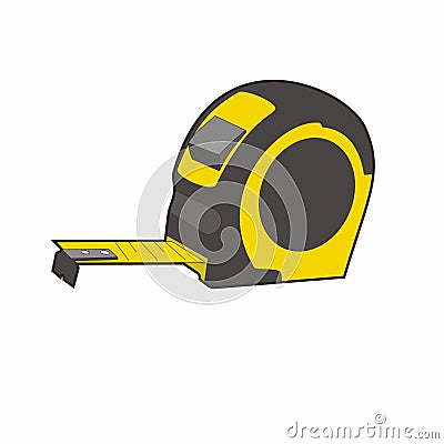 Tape measure. Tool repair contruction Vector Illustration