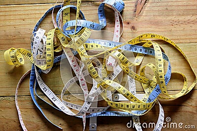 Tape Measures Stock Photo