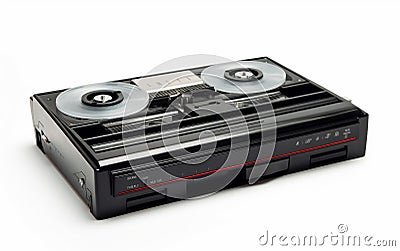 Tape Playback Device isolated on transparent background. Stock Photo