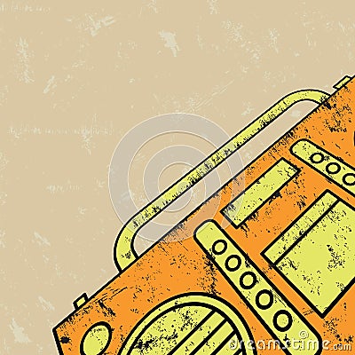 Tape recorder. Vector Illustration