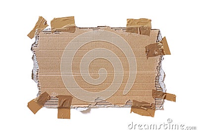 Taped Cardboard Stock Photo