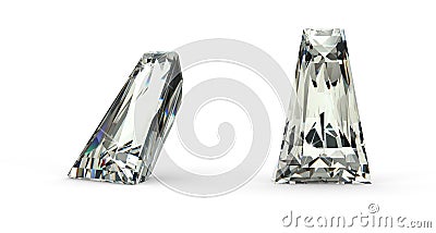 Tapered Baguette Cut Diamond Stock Photo