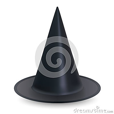 Tapered witch hat for Halloween Vector Illustration