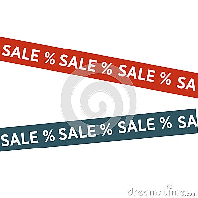 Tapes with sale words Vector Illustration