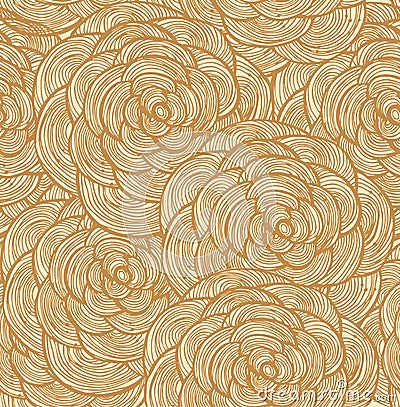 Tapestry floral seamless pattern. Decorative lace background with roses Vector Illustration