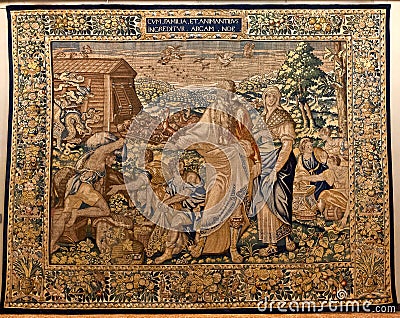 Tapestry Noahs Ark, Ca doro, Venice, Italy Stock Photo