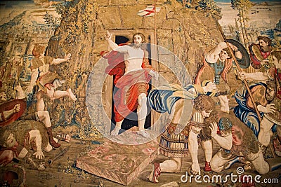 Tapestry of the Resurrection Editorial Stock Photo