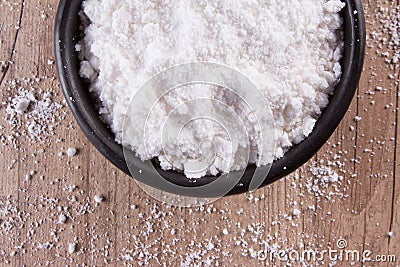 Tapioca Flour into a bowl Stock Photo