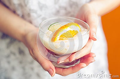 Tapioca pudding Stock Photo