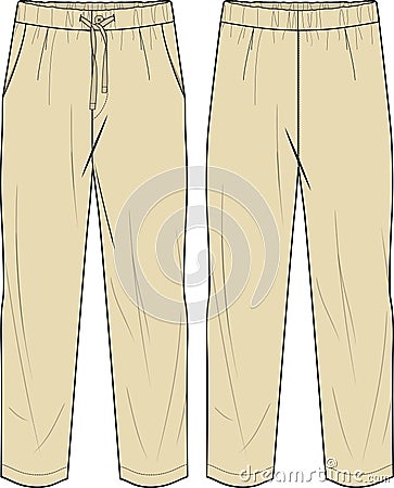 Men and Boys Wear Track Joggers and Trousers Vector Illustration