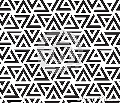 TAPPING STRIPED TRIANGLE. GEOMETRIC SEAMLESS VECTOR PATTERN. MODERN STYLISH TEXTURE. Vector Illustration