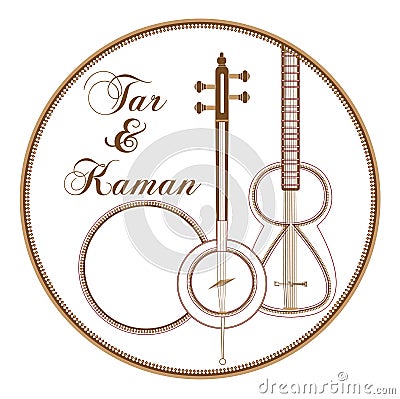 Tar & Kaman eps Vector Illustration