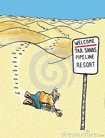 Tar Sands Pipeline Resort Stock Photo