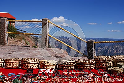 Tarahumara made souvenirs sold in the Copper Canyons, Chihuahua Stock Photo