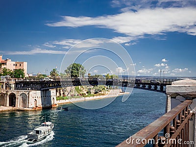 The taranto bridge on the taranto canalboat Editorial Stock Photo