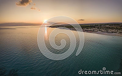 Taranto coastline from a drone Stock Photo