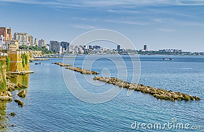 Taranto and its monuments by the sea Stock Photo