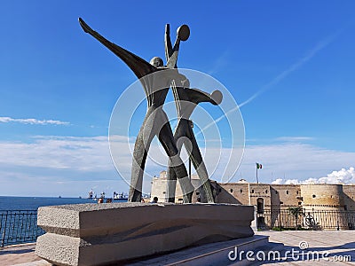 Taranto - Monumento ai Marinai Italiani Editorial Stock Photo