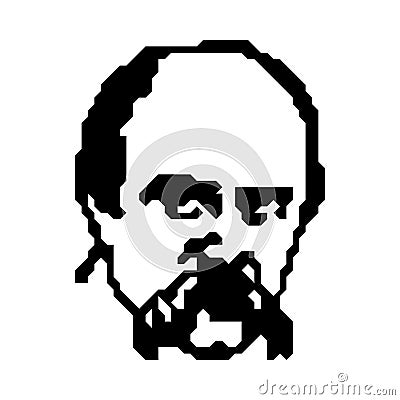 Taras Shevchenko Ukrainian writer illustration Vector Illustration