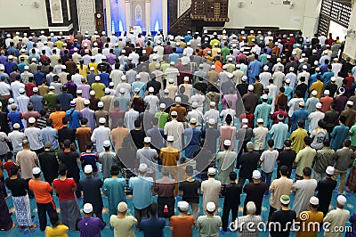 Tarawih Prayers Editorial Stock Photo