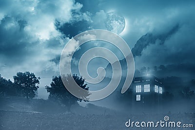 Tardis illustration background Stock Photo