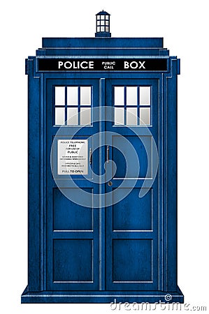 Tardis illustration isolated Cartoon Illustration