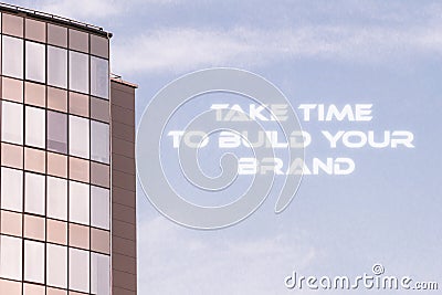 Tare time to build your brand. Stock Photo