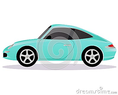 Targa top car body type Vector Illustration