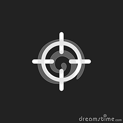 Target aim flat vector icon. Darts game symbol logo illustration Vector Illustration