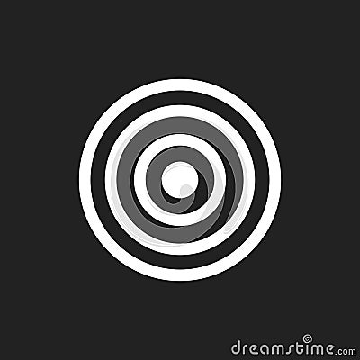 Target aim flat vector icon. Darts game symbol logo illustration Vector Illustration