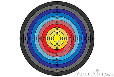 Target for archery, vector, gradient Vector Illustration