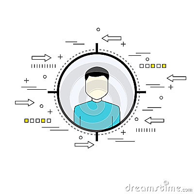 Target audience and demographic concept Vector Illustration