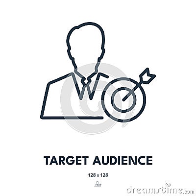Target Audience Icon. Customer, Focus, Client. Editable Stroke. Vector Icon Vector Illustration