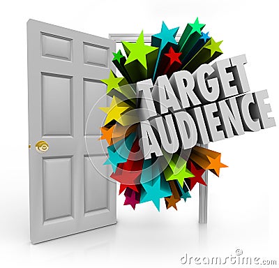 Target Audience Open Door Words Finding Best Clients Niche Prospect Base Stock Photo