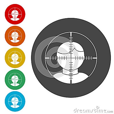 Target audience, User target icon Vector Illustration