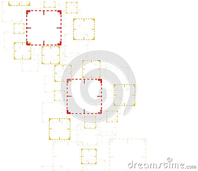 Target are being watched , CCTV , Close Circuit Television watched sign background vector Vector Illustration